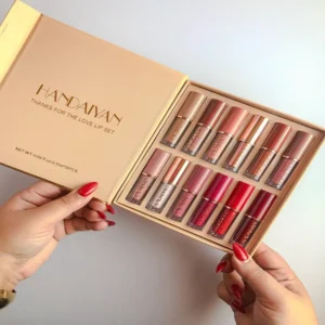 پک رژ لب مایع ۱۲ عددی رمانتیک با ماندگاری بالا