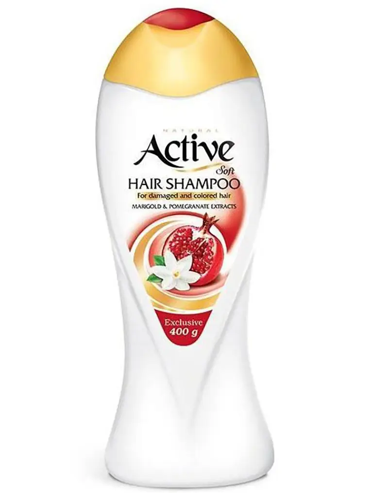 شامپو ترمیم کننده موهای آسیب دیده اکتیو با عصاره انار حجم ۴۰۰ میلی لیتر