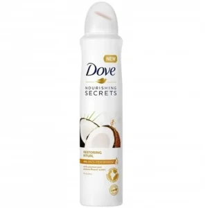 اسپری ضد تعریق زنانه داو رایحه نارگیل و گل یاس حجم ۲۵۰ میلی‌لیتر