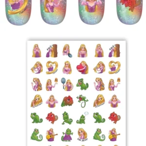 استیکر ناخن طرح راپانزل گیسو کمند