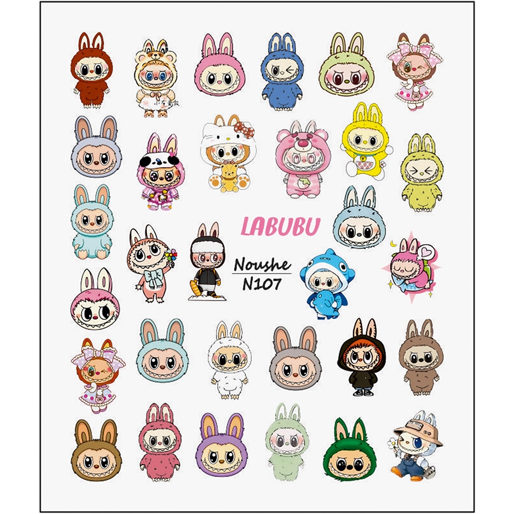 لنز ناخن فانتزی طرح لبوبو