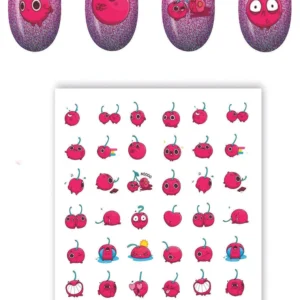 استیکر ناخن طرح گیلاس