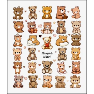 لنز ناخن مدل خرس های عروسکی