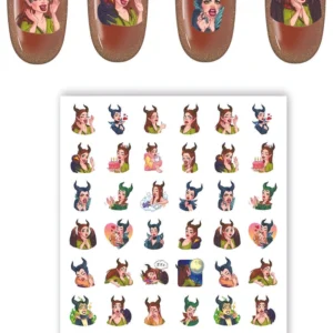 استیکر ناخن طرح maleficent