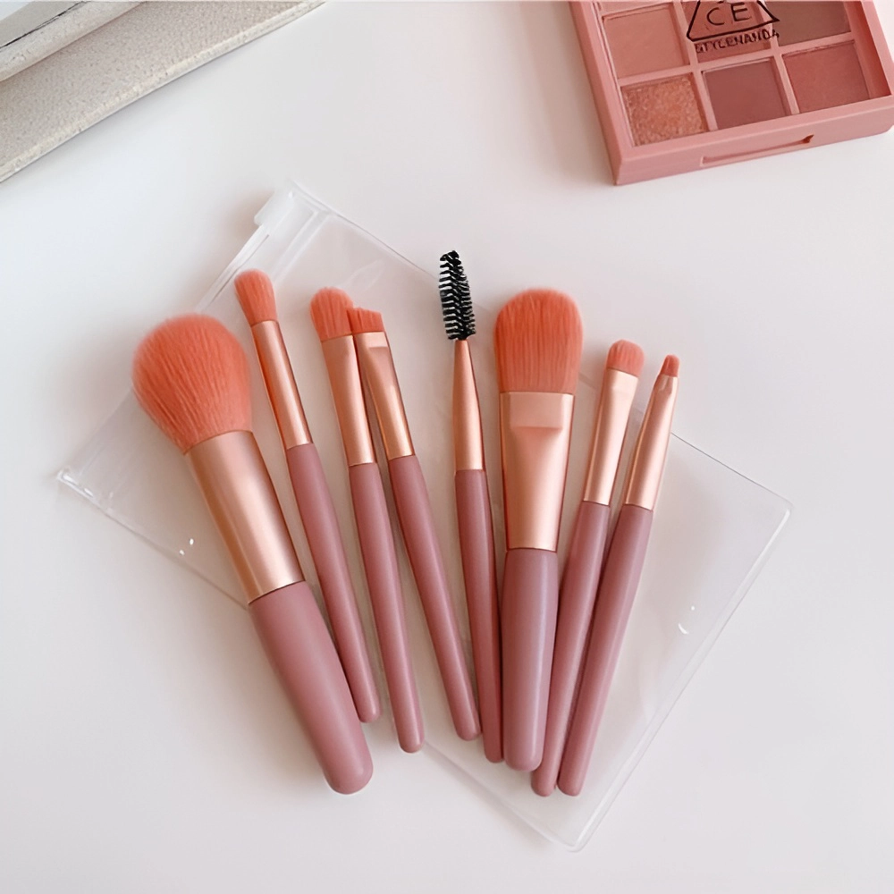 ست براش آرایشی ۸ عددی مدل مینی پاستیلی