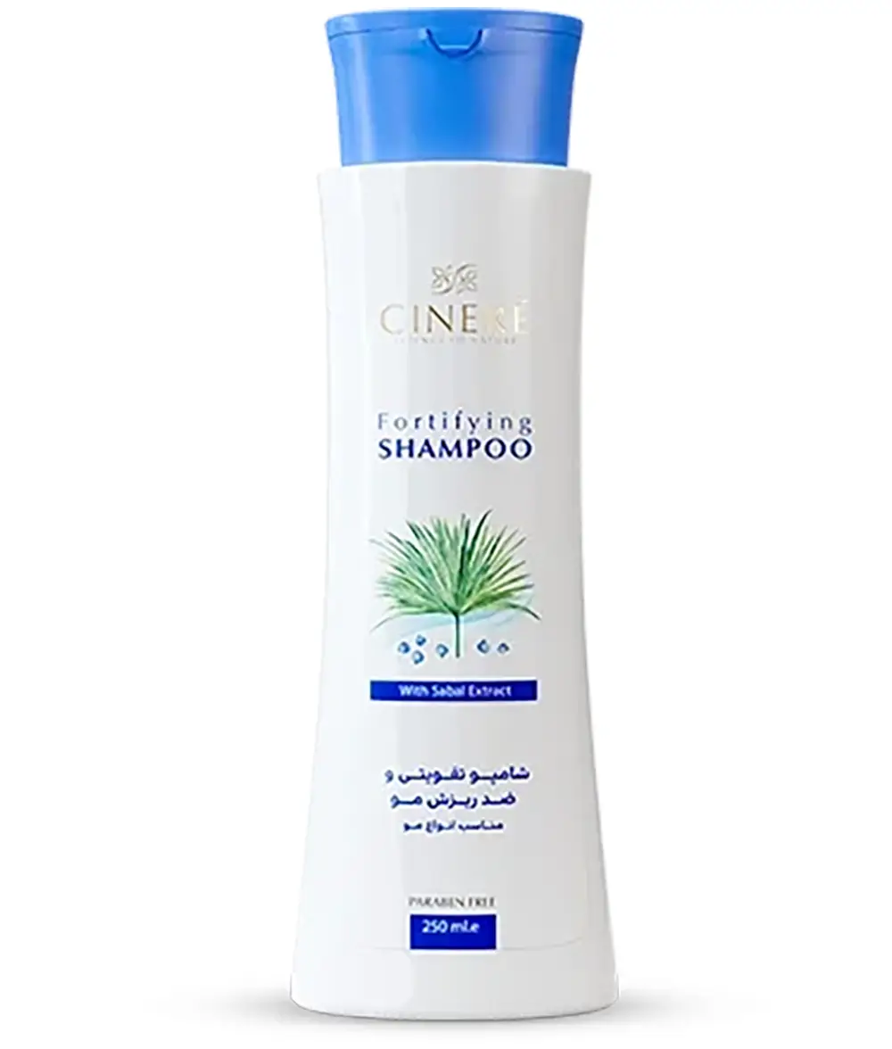 شامپو تقویتی و ضد ریزش مو مناسب انواع مو حاوی عصاره نخل اره ای مدل Fortifying سینره حجم 250 میل
