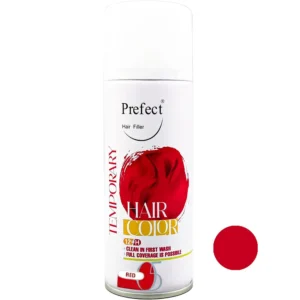 اسپری رنگ مو موقت پرفکت مدل TEMPORARY شماره 05 رنگ RED حجم 150 میل پرفکت