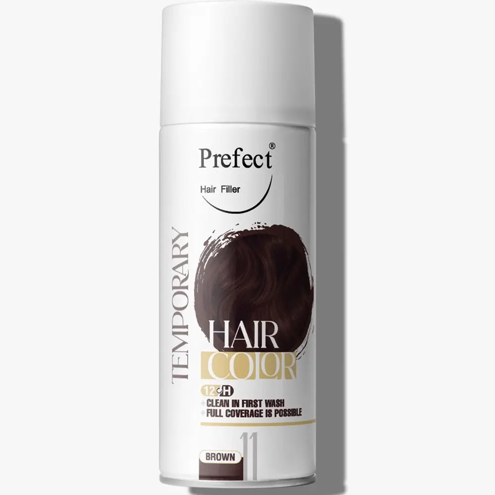 اسپری رنگ مو موقت قهوه‌ای 11 پرفکت