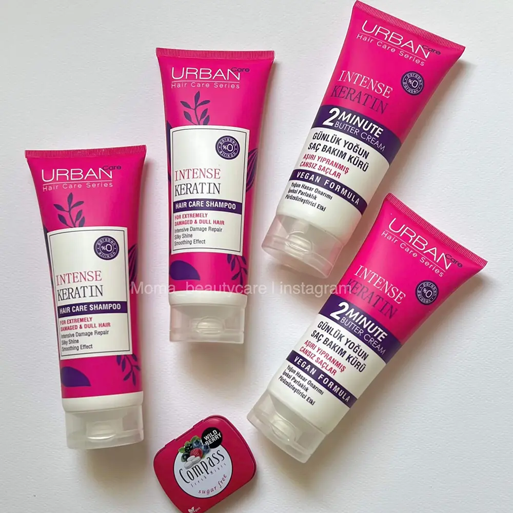 پک مراقبتی شامپو و ماسک مو کراتین غلیظ اوربان کر مخصوص موهای خشک و آسیب دیده