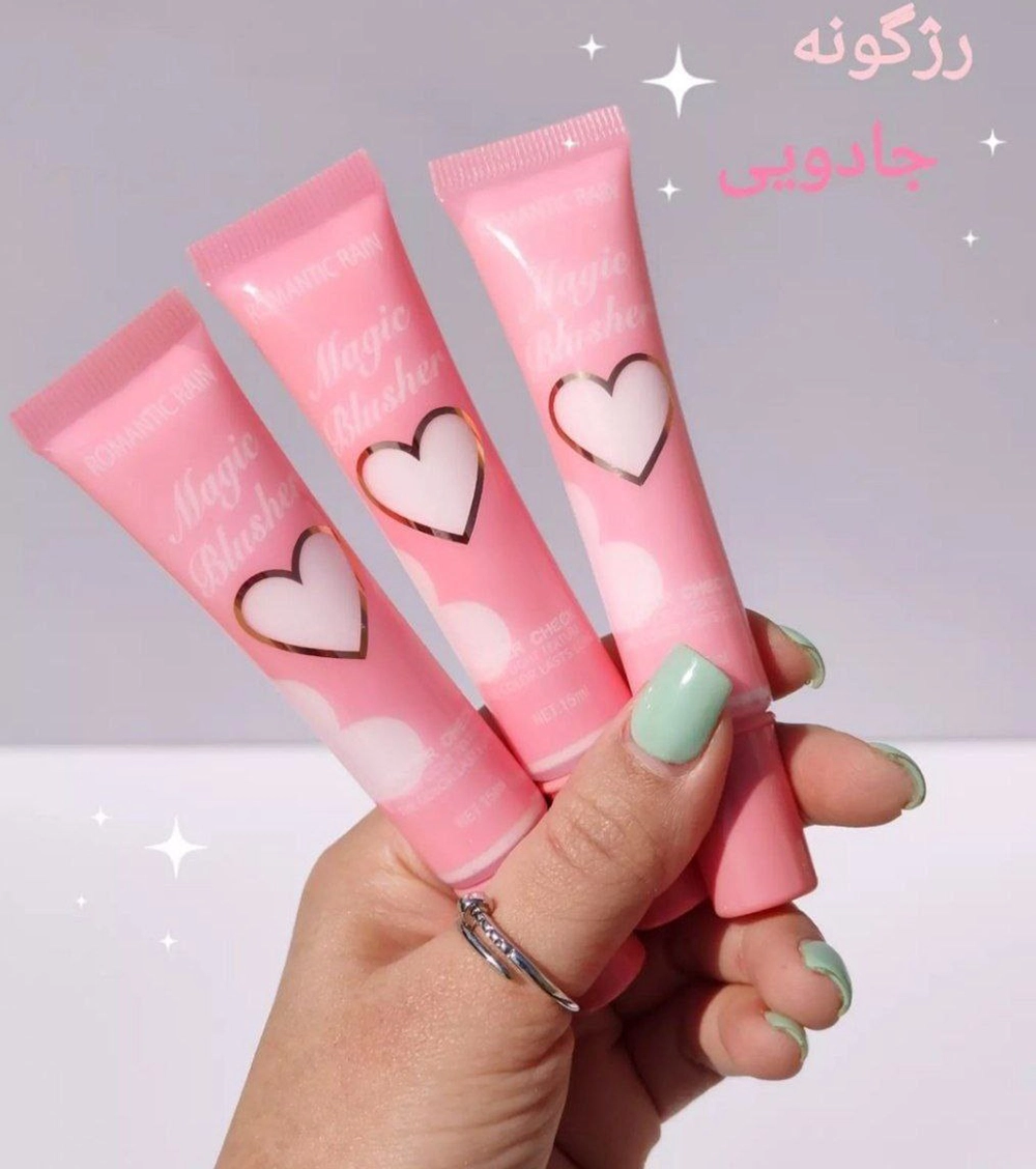 رژگونه مایع حرارتی رومانتیک رین حجم ۱۵ میلی‌لیتر تیوپی