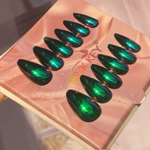 ناخن مصنوعی شاین دار کد 02 مدل جدید 2025 درخشان مثل الماس