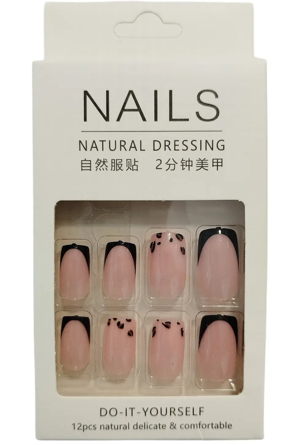 ناخن مصنوعی نوک پهن NAILS کد 14 به همراه چسب دو طرفه