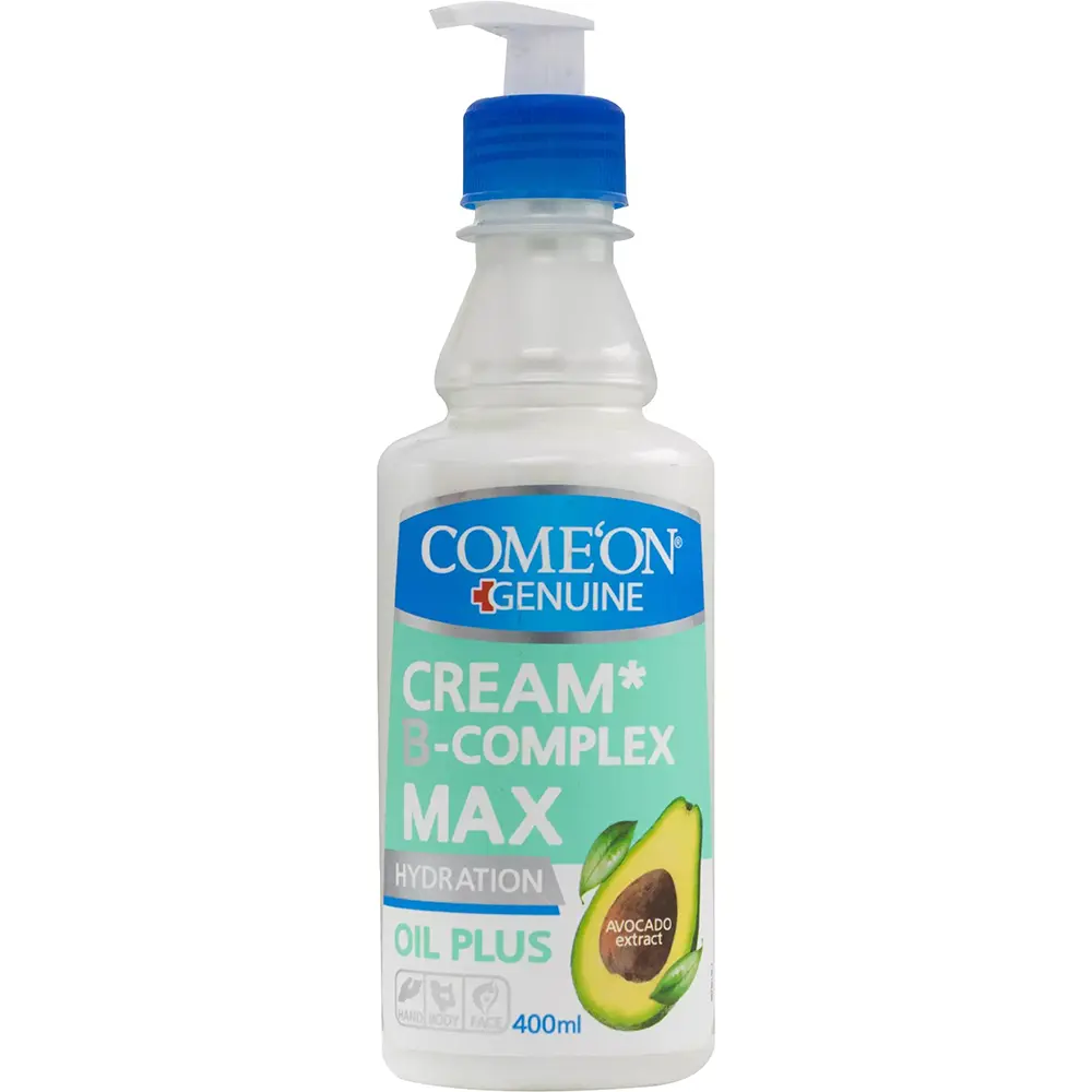 کرم مرطوب‌کننده کامان مدل ب کمپلکس آووکادو حجم ۴۰۰ میلی لیتر مناسب پوست خشک