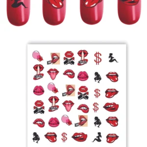 استیکر ناخن طرح لب