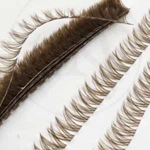 مژه مصنوعی فیشر قهوه ای طبیعی پر تراکم