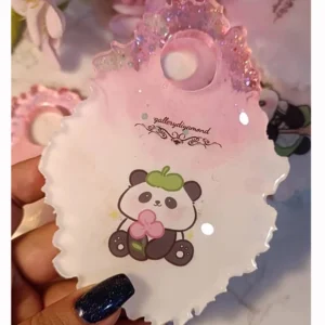 پالت رزینی (سینی) ترکیب رنگ بزرگ زمینه سفید فانتزی طراحی ناخن