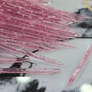 عقب زن شیشه ای ناخن پوشر پلاستیکی